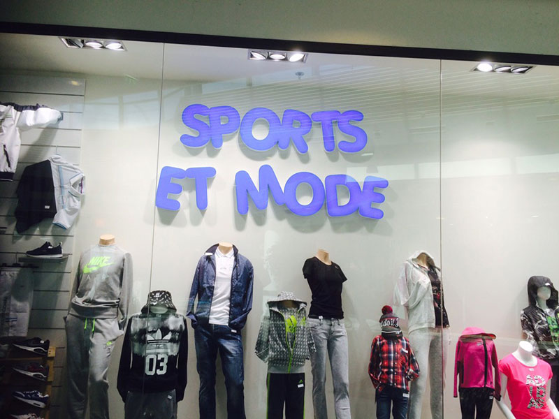 Enseigne Lettres boîtiers Lumineuse pour Sports et mode en Seine-et-Marne -AFE 94