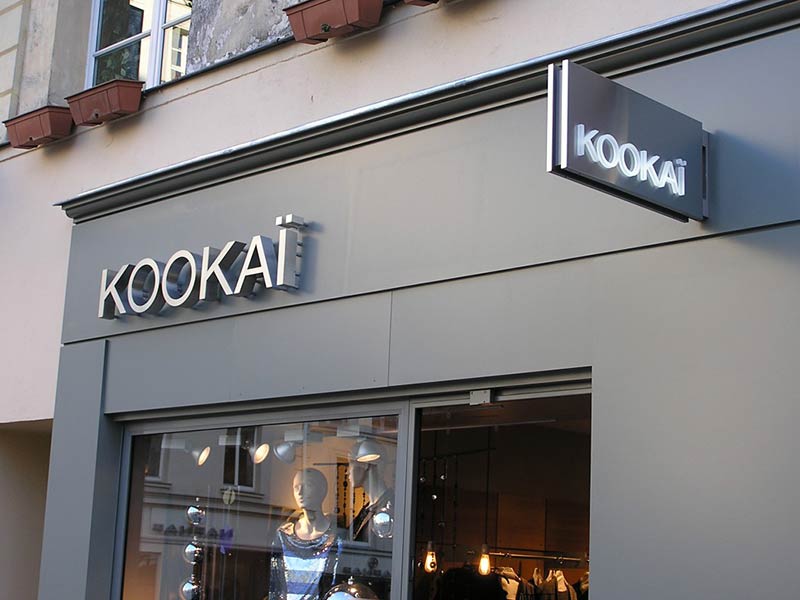 Enseigne Drapeau Double Face Inox pour Kookaï - AFE 94