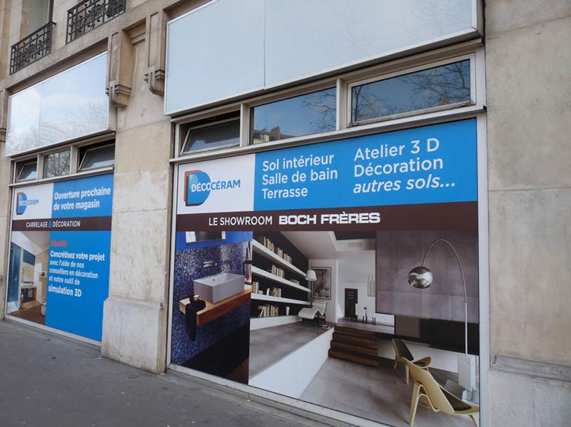 Vitrophanies pour Décocéram à Paris (75) - AFE 94